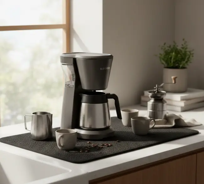 Çay Makinesi Altlığı Su Emici Kaymaz Taban Tezgah Koruyucu Kurulama Matı