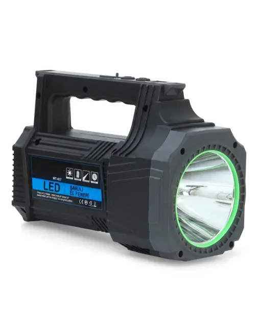 Şarjlı Dev Boy El Feneri 25w Süper Parlak Led El Lambası Kamp, Av Ve Güvenlik İçin İdeal