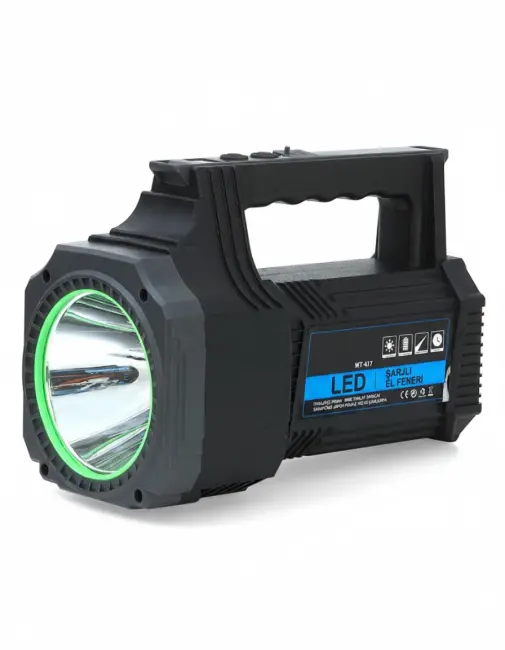 Şarjlı Dev Boy El Feneri 25w Süper Parlak Led El Lambası Kamp, Av Ve Güvenlik İçin İdeal