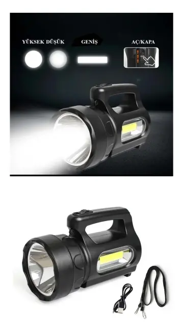 Profesyonel Ultra Güçlü Led El Feneri - Yüksek Performanslı 900 Lümen Aydınlatma