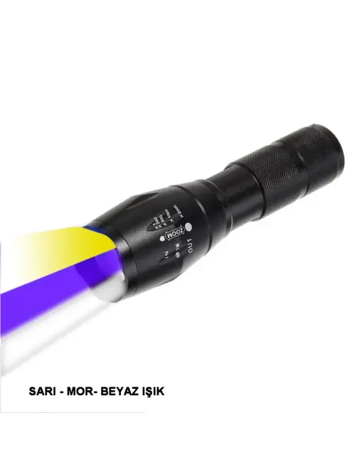 El Feneri Beyaz Sarı Ve Mor Renk Aydınlatma Q5 Led