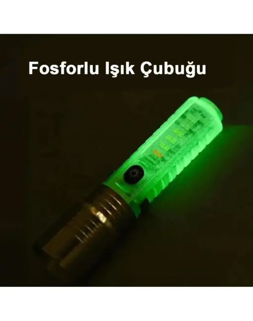 El Feneri 8 Mod Şarjlı Fosforlu Mıknatıslı Led El Feneri