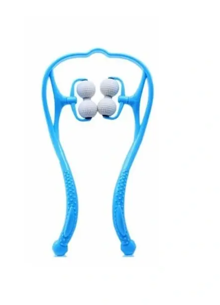 Boyun Bacak Ayak Bel Masaj Aleti Çok Fonksiyonlu Manuel 4 Tekerlekli - Mavi