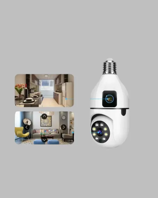 İki Yönlü Sesli WiFi Kamera – Ampul Tipi Ev ve Ofis Güvenlik Kamerası