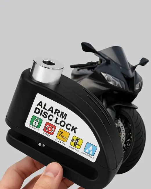 Alarm Disk Fren Kilidi Paslanmaz Çelik Motosiklet Scooter Bisiklet