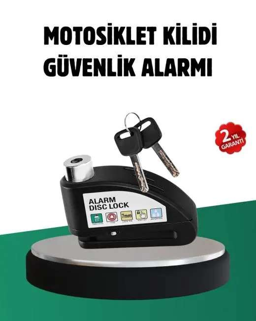 Titreşim Sensörlü Alarm Disk Kilidi Motosiklet Scooter Bisiklet