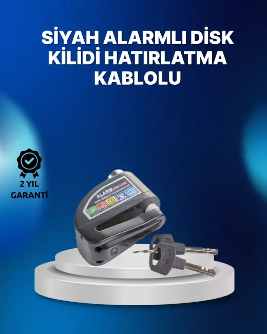 Suya Dayanıklı 110dB Alarmlı Çelik Disk Kilidi