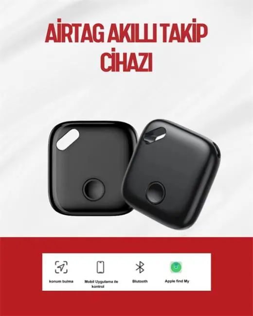 iOS & Android Uyumlu Smart Tag | Uzun Pil Ömrü | Bul Uygulaması ile Entegre Akıllı Takip Cihazı
