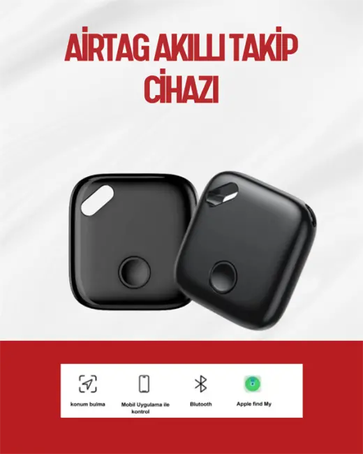 iOS & Android Uyumlu Smart Tag | Uzun Pil Ömrü | Bul Uygulaması ile Entegre Akıllı Takip Cihazı