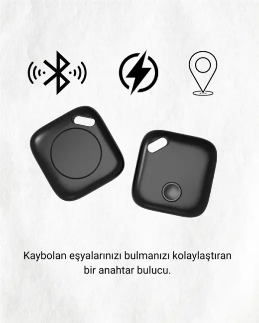 Bluetooth Destekli Akıllı Takip Cihazı | Mobil Uygulama Kontrollü | Kaybolan Eşyalar İçin Konum Bulma Teknolojisi
