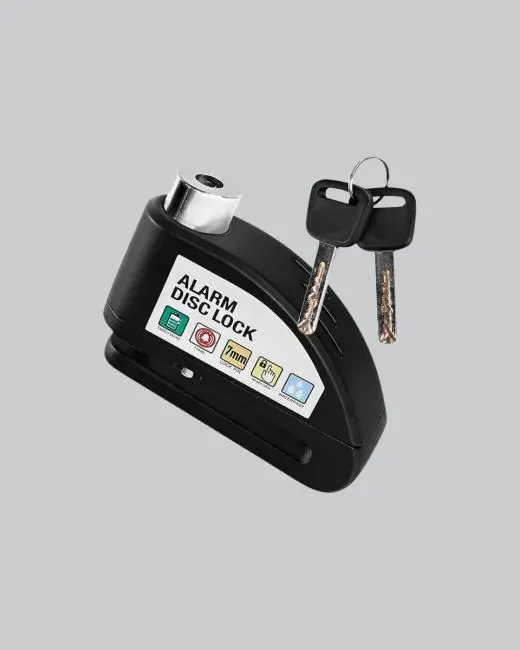 110 dB Alarmlı Disk Fren Kilidi Su Geçirmez Çelik Gövde Motosiklet Güvenlik