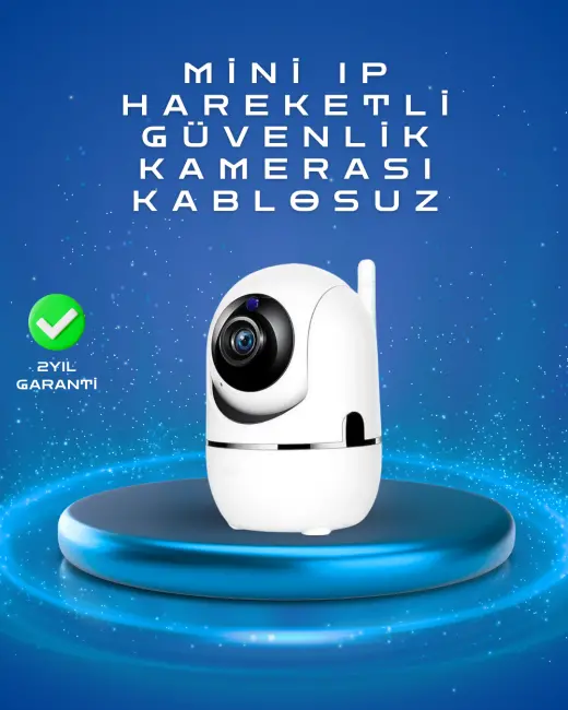 Full HD 1080P Kablosuz Pan & Tilt Güvenlik Kamerası – Hareket Takipli ve İki Yönlü Sesli