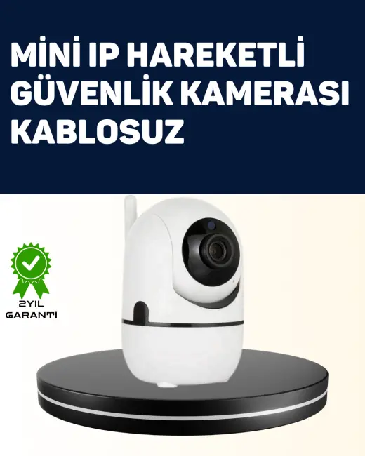 Yüksek Çözünürlüklü Hareket Takipli Kablosuz Güvenlik Kamerası – 1080P Gece Görüşlü