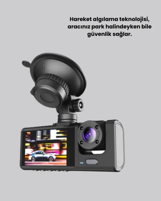 Full HD Çift Yönlü Araç Kamerası  Hareket Algılama  Döngüsel Kayıt