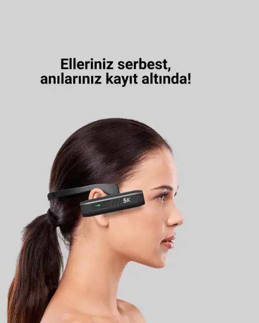 Başa Takılabilir 5K Spor ve Vlog Kamerası