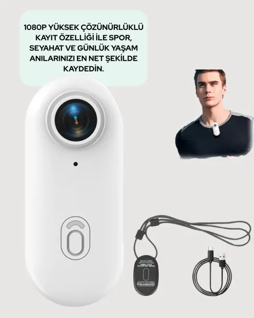 Şarj Edilebilir Uzun Ömürlü Mini Spor Kamera Full HD