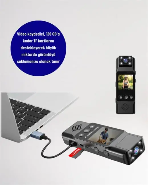 WiFi ile Uzaktan Erişimli Mini Kamera – 1200mAh Batarya 1080P Video Çekimi