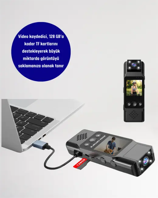 WiFi ile Uzaktan Erişimli Mini Kamera – 1200mAh Batarya 1080P Video Çekimi