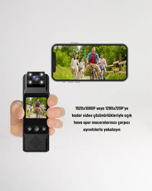 WiFi Özellikli Taşınabilir Kamera – 1.3” TFT Ekran 3MP Fotoğraf 128GB Kart Desteği