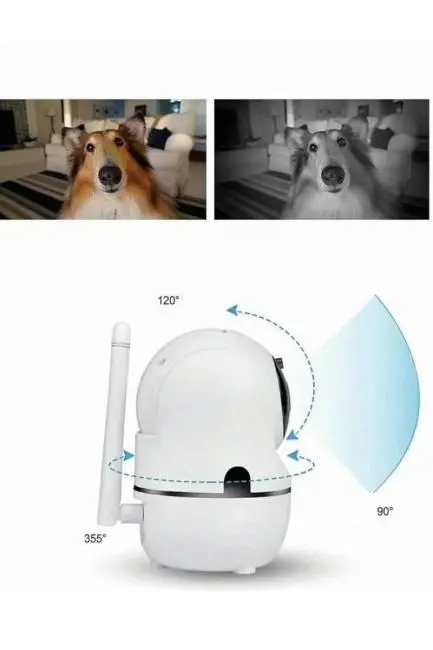 Kablosuz Wifi Destekli Akıllı Güvenlik Kamerası Hareket Sensörlü