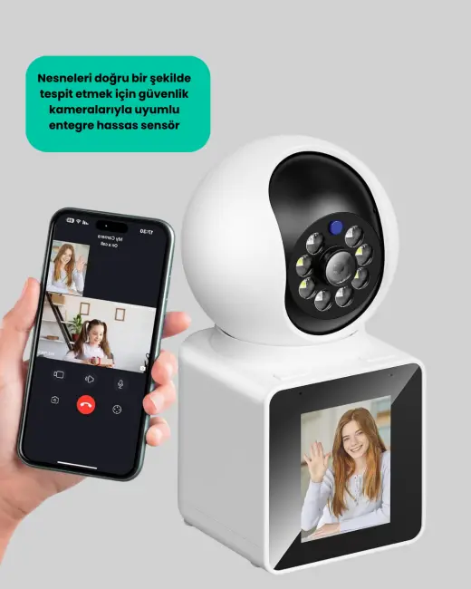 Akıllı Ev Güvenlik Kamerası 2K Ultra HD Hareket Algılama ve Çağrı Özellikli