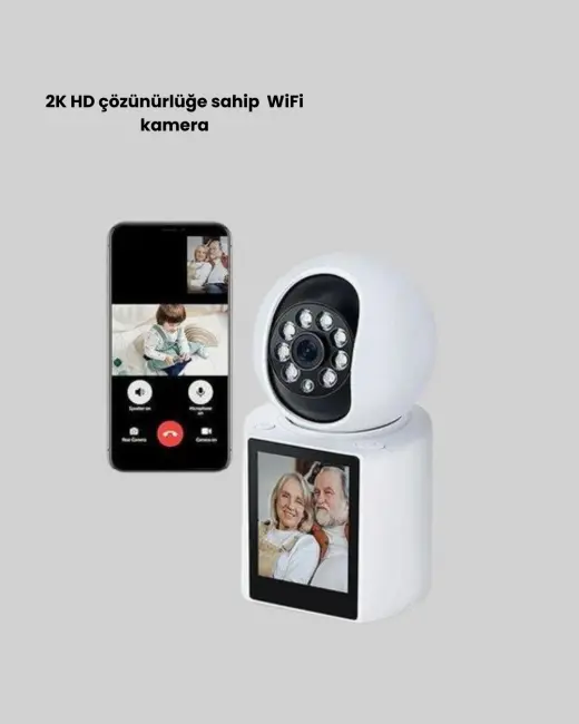 Akıllı Ev Güvenlik Kamerası 2K Ultra HD Hareket Algılama ve Çağrı Özellikli