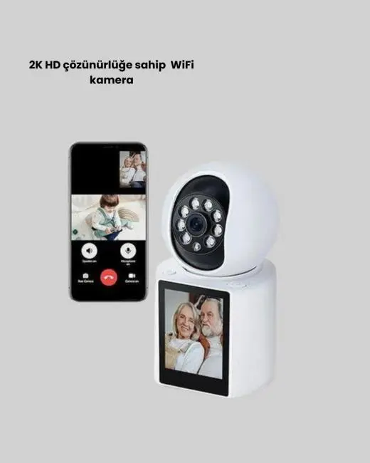 Akıllı Ev Güvenlik Kamerası 2K Ultra HD Hareket Algılama ve Çağrı Özellikli