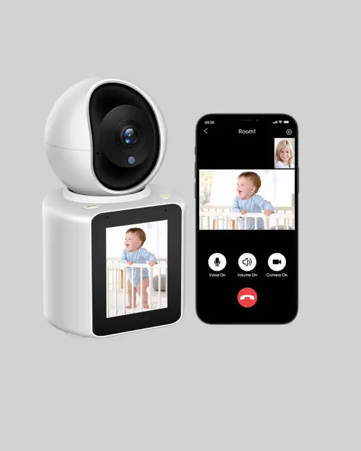 WiFi İç Mekan Kamera 2K Gece Görüşlü Çift Yönlü Görüntü Konuşma Destekli