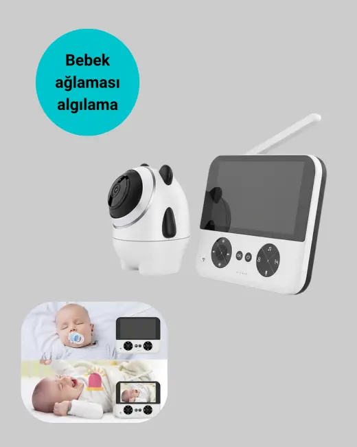 Kablosuz Bebek Monitörü 720P Görüntü ve Geniş Ekran