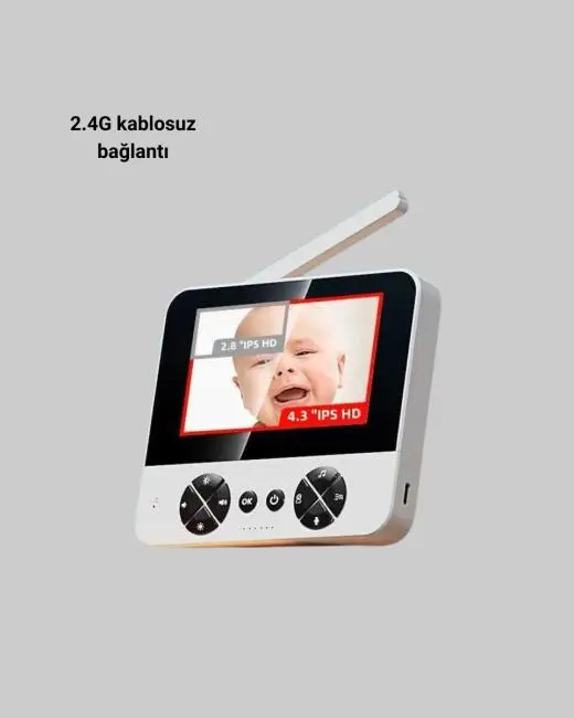 Kablosuz Bebek Monitörü 720P Görüntü ve Geniş Ekran