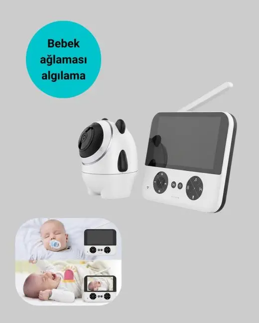 Görüntülü Bebek Monitörü 4.3 İnç Ekran ve Sesli İletişim
