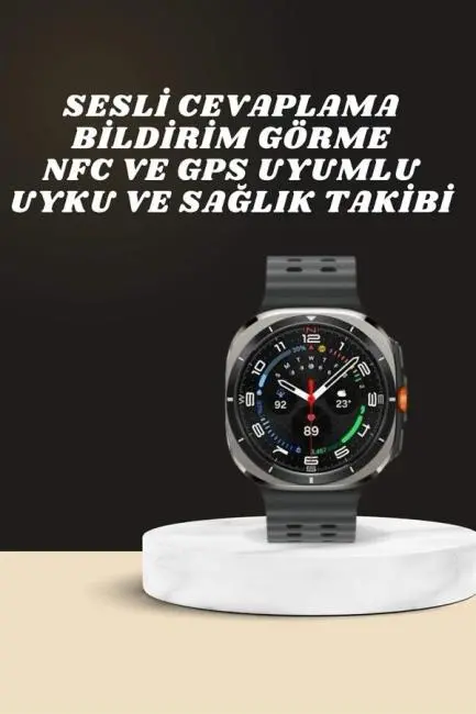 Akıllı Saat Amoled Ekran Bluetooth Bağlantılı Sağlık Takibi GPS Uyumlu