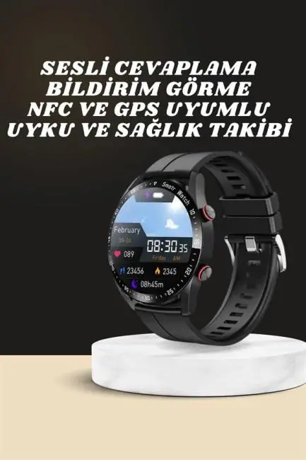 Yeni Model Akıllı Saat GPS Uyumlu Uyku ve Sağlık Takibi Sesli Görüşme