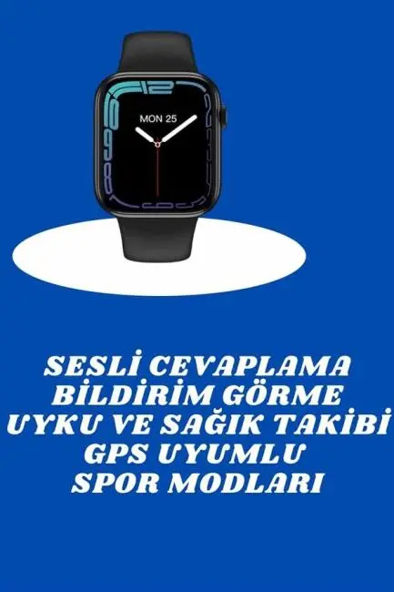 Akıllı Saat Nabız Ölçebilen Adımsayar Kalori Hesaplama Tema Değiştirme GPS Uyumlu