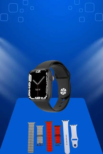 Akıllı Saat Arama Görüşme Bildirim Görme Uyku ve Sağlık Takibi Nabız Ölçer 3 Kordon Hediyeli