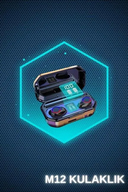 Kadınlar İçin 3 Kordonlu Akıllı Saat ve Dijital Göstergeli Powerbankli Bluetooth Kulaklık Dokunmatik Kontrol