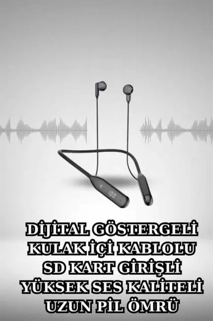 Alarm ve Titreşim Özellikli Akıllı Saat ve Mikrofonlu Kablolu Bluetooth Kulaklık 60 Saat