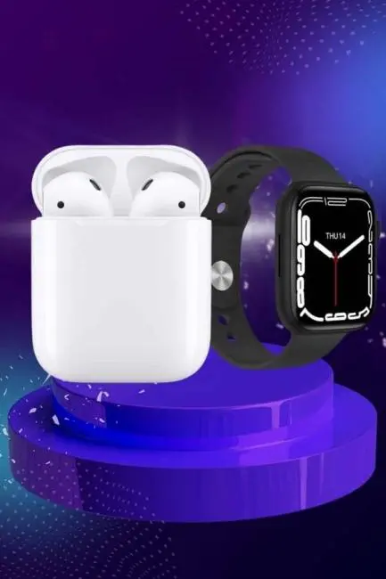 2025 Model Akıllı Saat ve 2.Nesil TWS Bluetooth Kulaklık ANC Özelliği Amoled Ekran