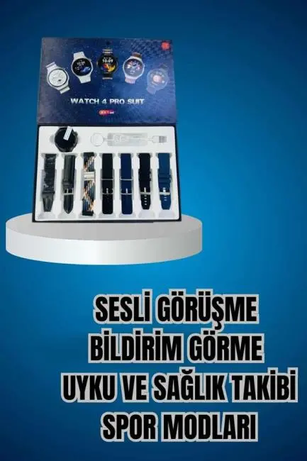 Ucuz Kaliteli Yeni Nesil 7 Kordonlu Akıllı Saat ve Kablosuz Bluetooth Kulaklık ANC Özelliği