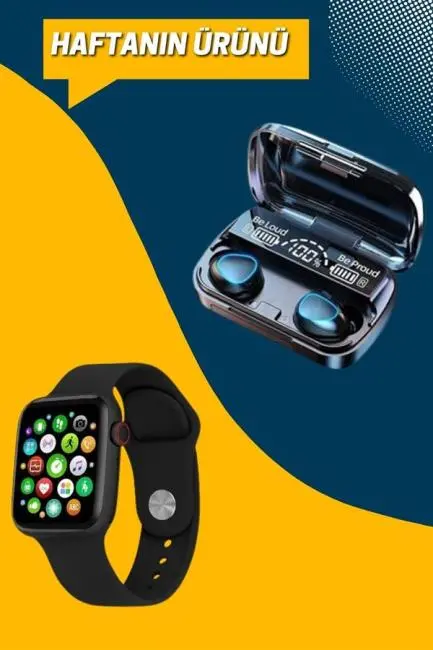 Kaliteli Akıllı Saat ve Kaliteli Bluetooth Kulaklık ANC Özelliği Uzun Pil Ömrü