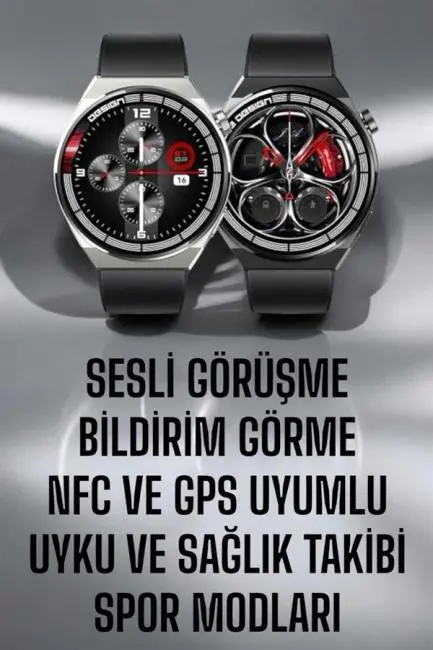 Akıllı Saat GPS VE NFC Özelliği Sesli Görüşme Dokunmstik Ekran