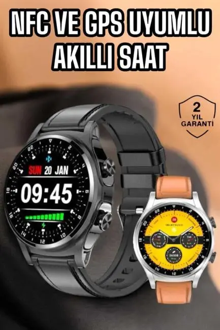 Akıllı Saat Nabız Ölçer Uyku Takibi Sesli Görüşme Bildirim Görme