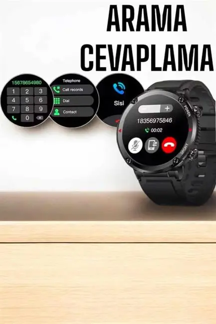 Akıllı Saat Yeni Nesil Bluetooth Bağlantılı Uyku ve Sağlık Takibi NFC ve GPS