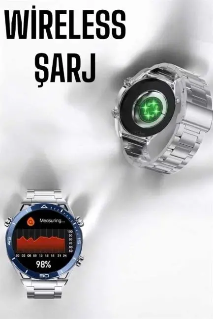 Akıllı Saat Yeni Nesil 2024 Model Metal Kordonlu Bluetooth Bağlantılı