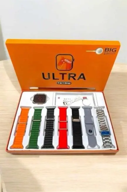 Akıllı Saat 7 Kordonlu MetalPlastik Ve Hasır Kordon Seçeneği