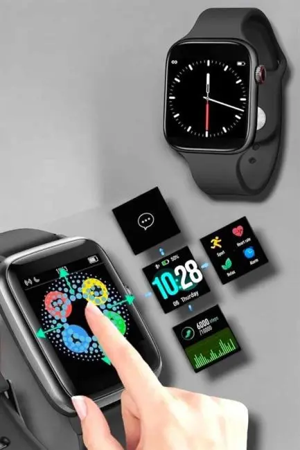 Akıllı Saat Adım Sayar Kalp Atışı İzleme Dokunmatik Bluetooth Bağlantılı