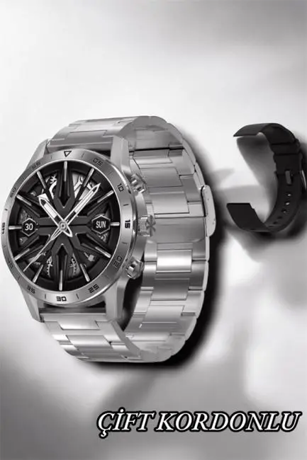 Suya Dayanıklı Dokunmatik Akıllı Saat Bluetooth 5.0 Sesli Asistan ve Sağlık Takibi