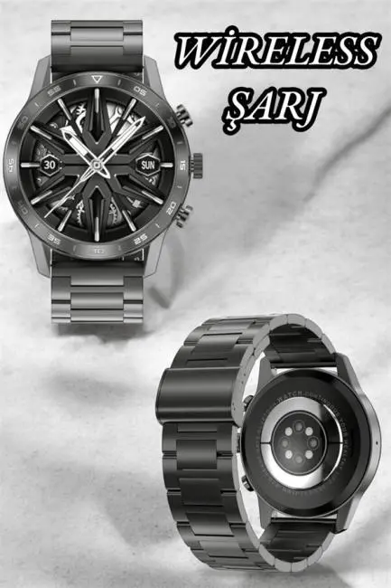 Suya Dayanıklı Dokunmatik Akıllı Saat Bluetooth 5.0 Sesli Asistan ve Sağlık Takibi