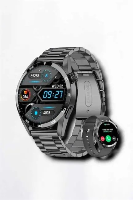 Suya Dayanıklı Dokunmatik Akıllı Saat Bluetooth 5.0 Sesli Asistan ve Sağlık Takibi