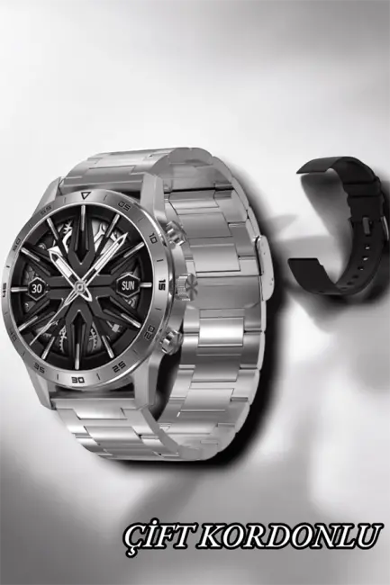 Suya Dayanıklı Dokunmatik Akıllı Saat Bluetooth 5.0 Sesli Asistan ve Sağlık Takibi